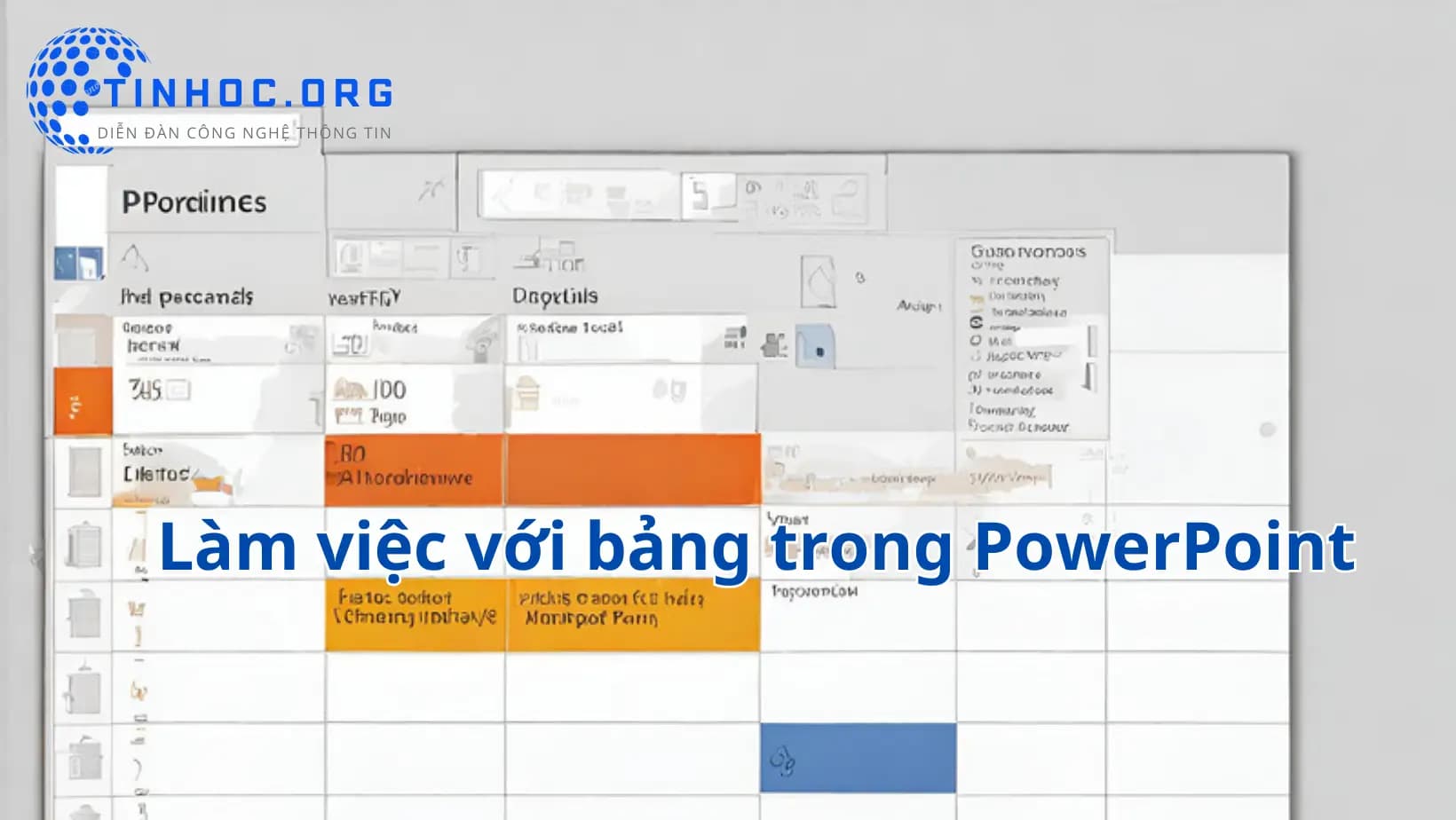 Làm việc với bảng trong PowerPoint