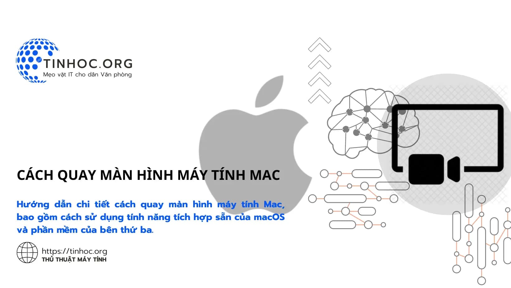 Hướng dẫn chi tiết cách quay màn hình máy tính Mac, bao gồm cách sử dụng tính năng tích hợp sẵn của macOS và phần mềm của bên thứ ba.