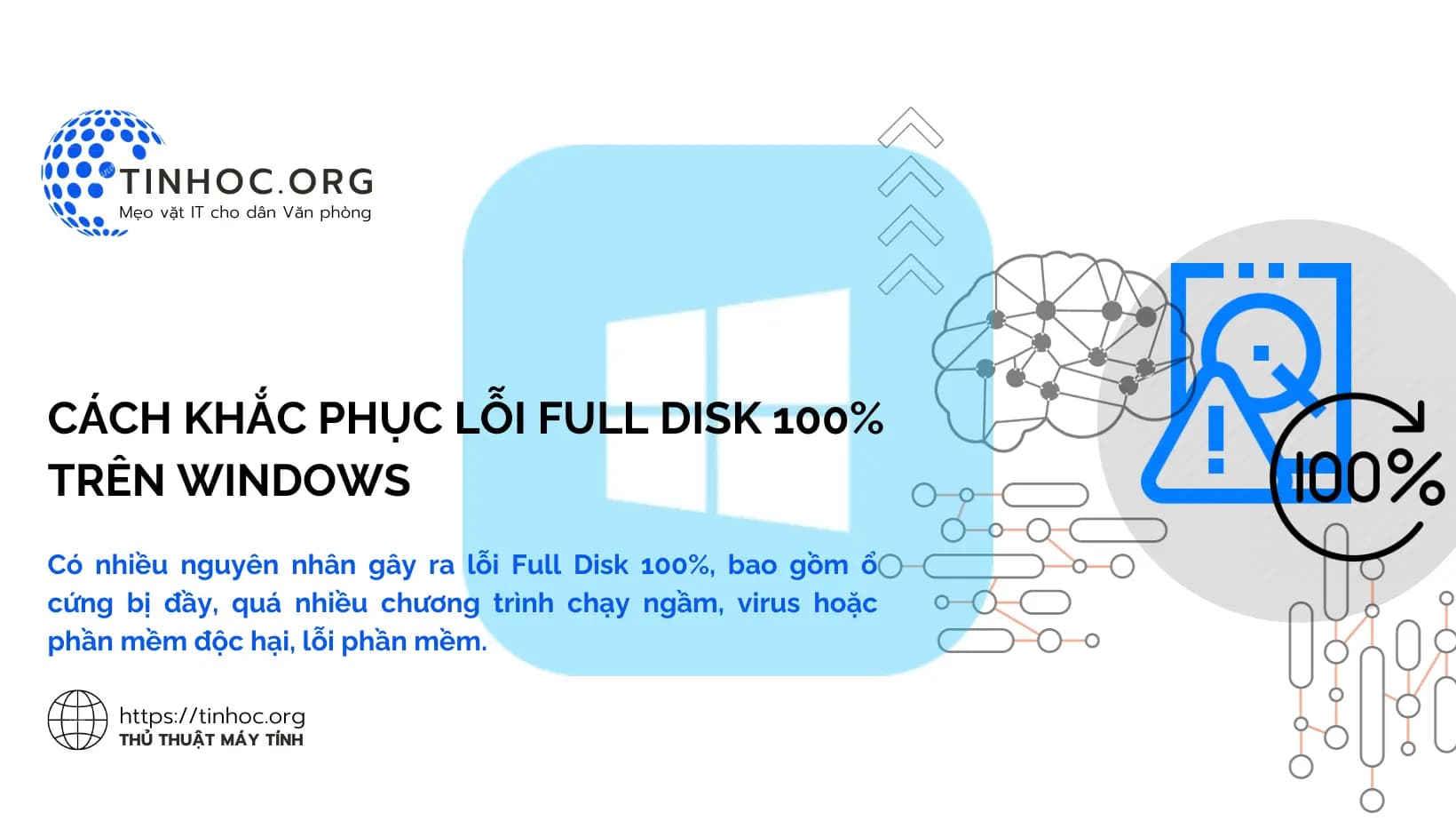 Cách khắc phục lỗi Full Disk 100% trên Windows Cách khắc phục lỗi Full Disk 100% trên Windows