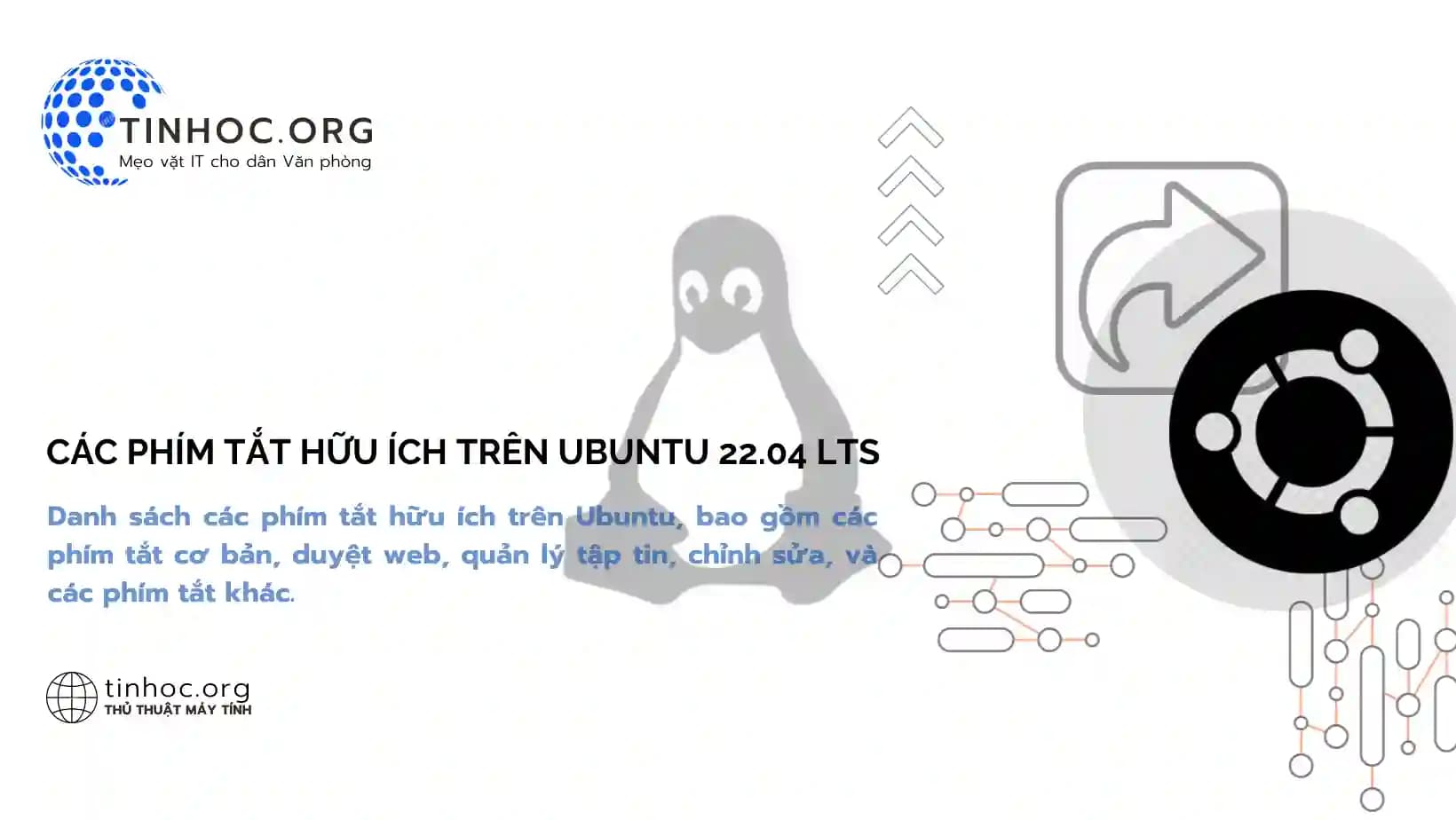 Các phím tắt hữu ích trên Ubuntu 22.04 LTS Các phím tắt hữu ích trên Ubuntu 22.04 LTS